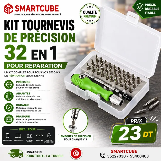 Kit Tournevis de Précision 32 en 1