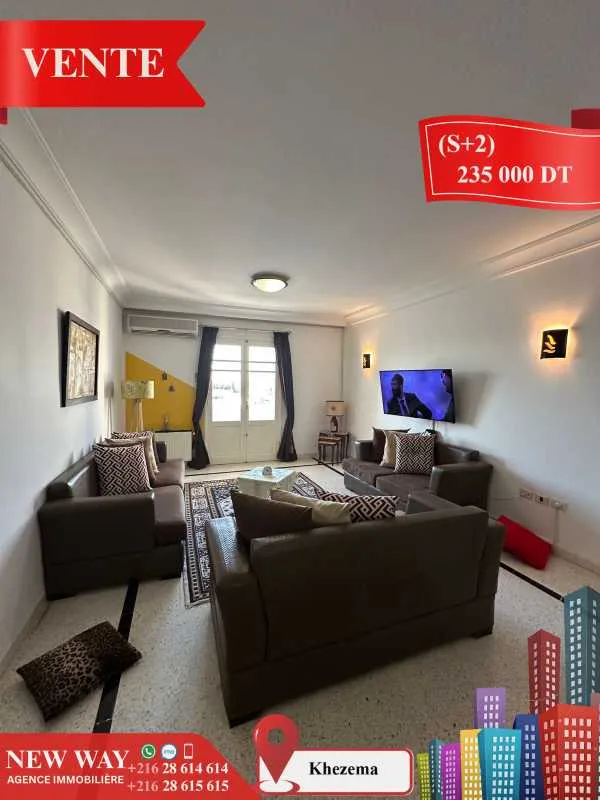 (S+2) à Khezema avec Meubles