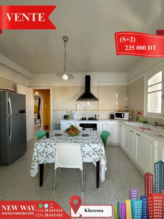 (S+2) à Khezema avec Meubles