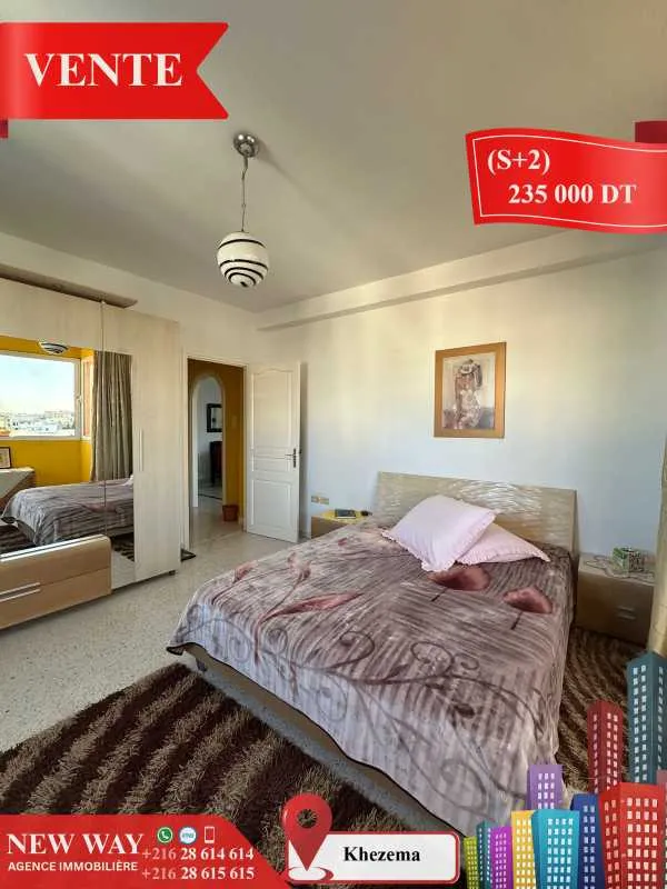(S+2) à Khezema avec Meubles