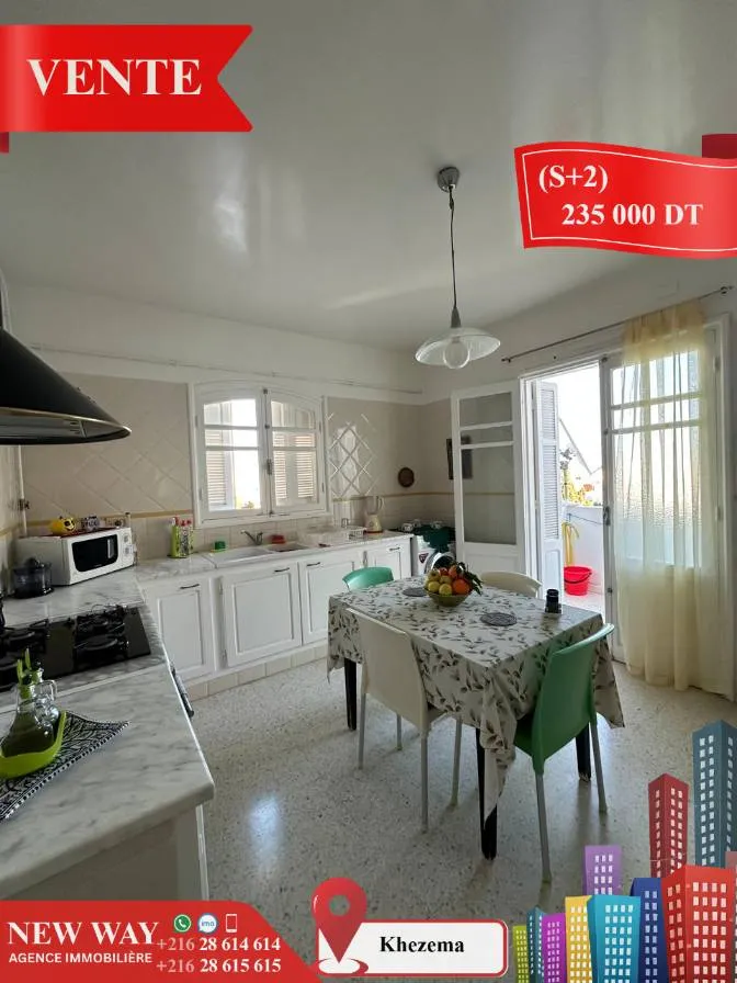 (S+2) à Khezema avec Meubles