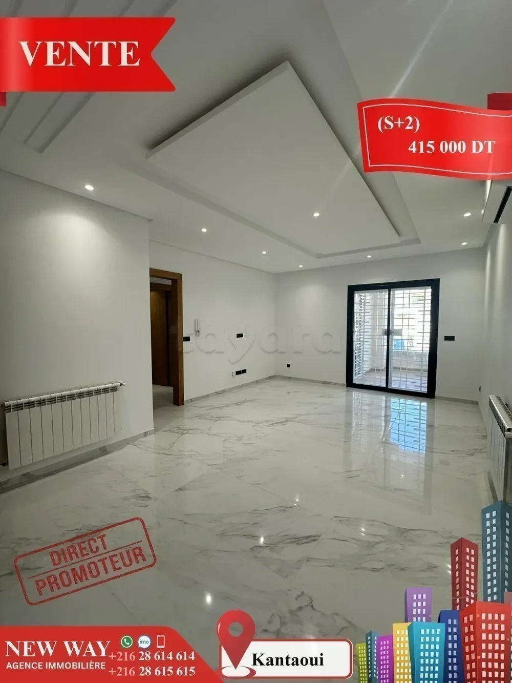 (S+2) à kantaoui, Direct Promoteur, Prés de la Mer