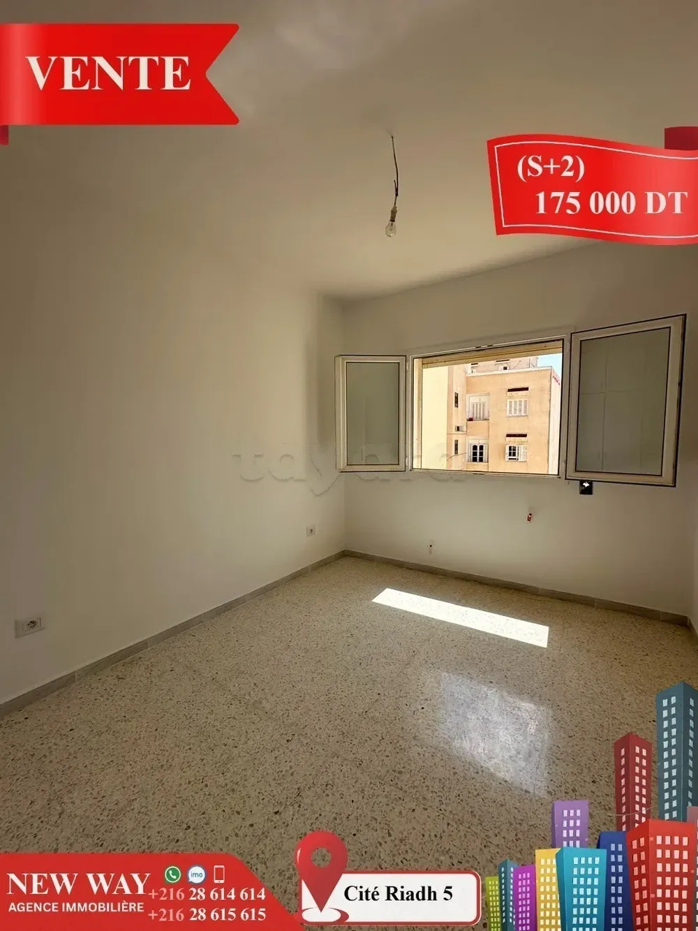 Appartement (S+2) à Cité Riadh 5