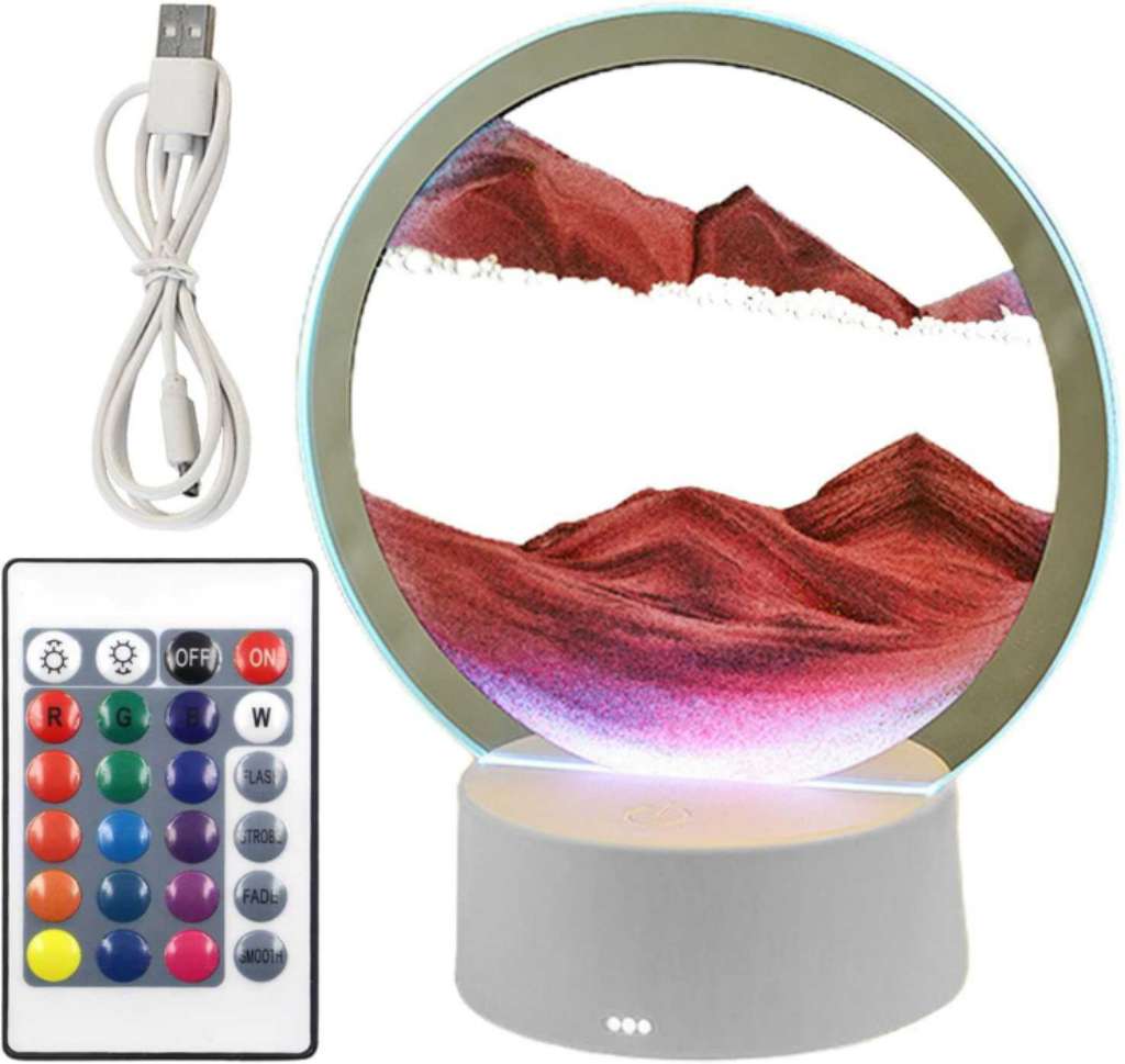 Lampe de table d'art de sable mobile