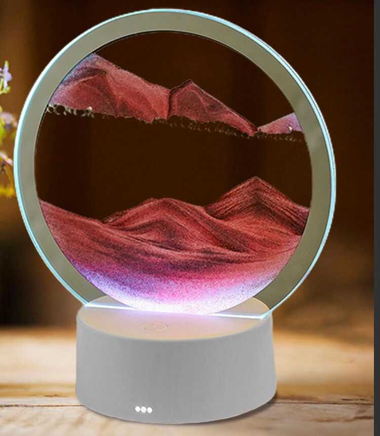 Lampe de table d'art de sable mobile