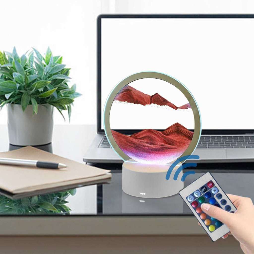 Lampe de table d'art de sable mobile