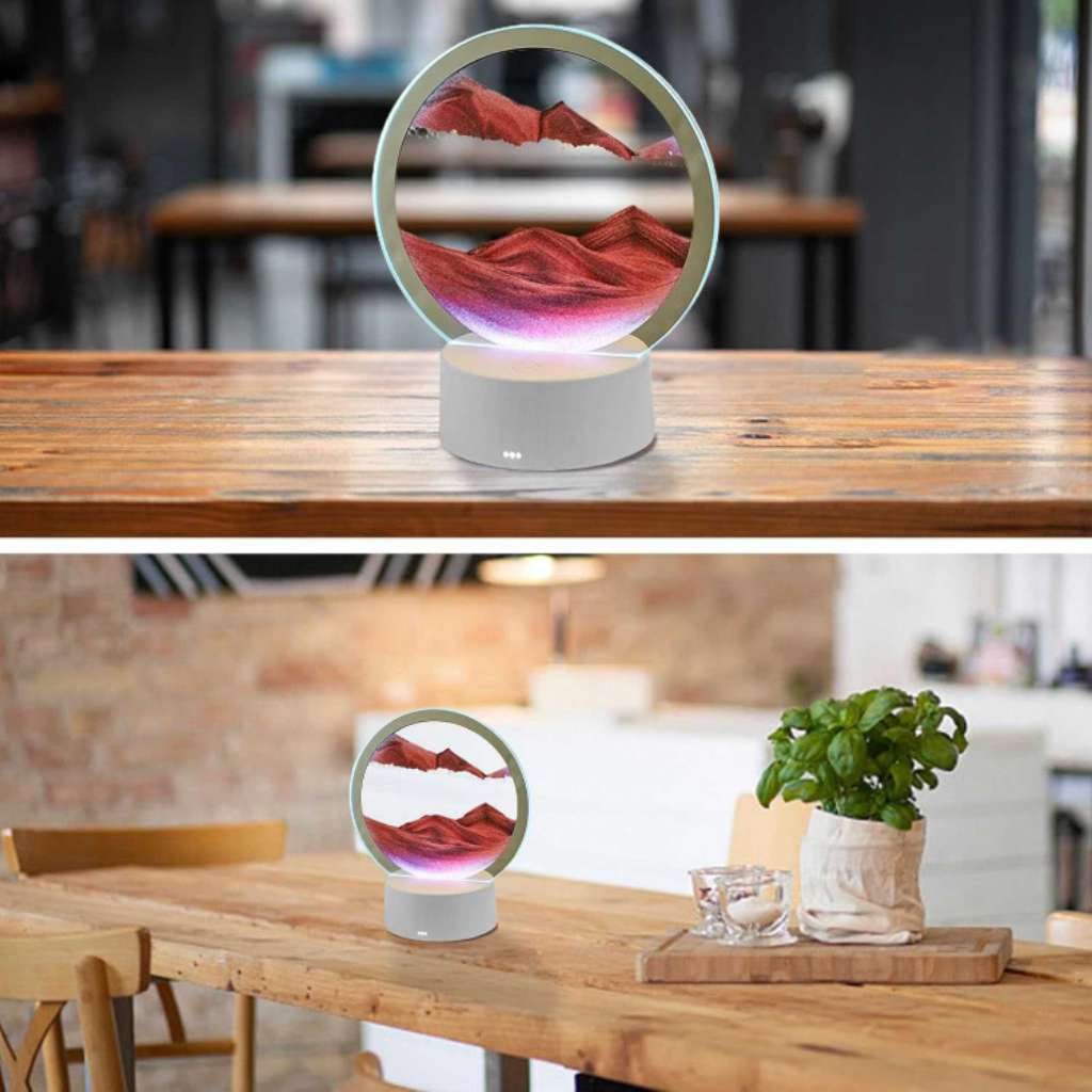 Lampe de table d'art de sable mobile