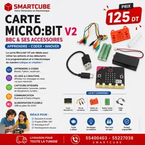  Carte BBC Micro:bit V2 avec tous ses accessoires !
