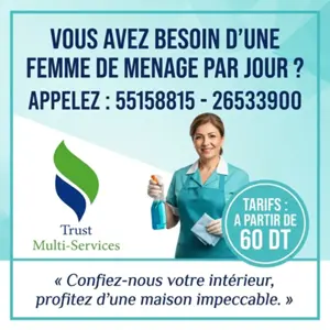 FEMME DE MENAGE PAR JOUR A HERGLA