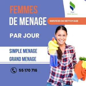 SOCIETE DE NETTOYAGE PAR JOUR A La goulette 
