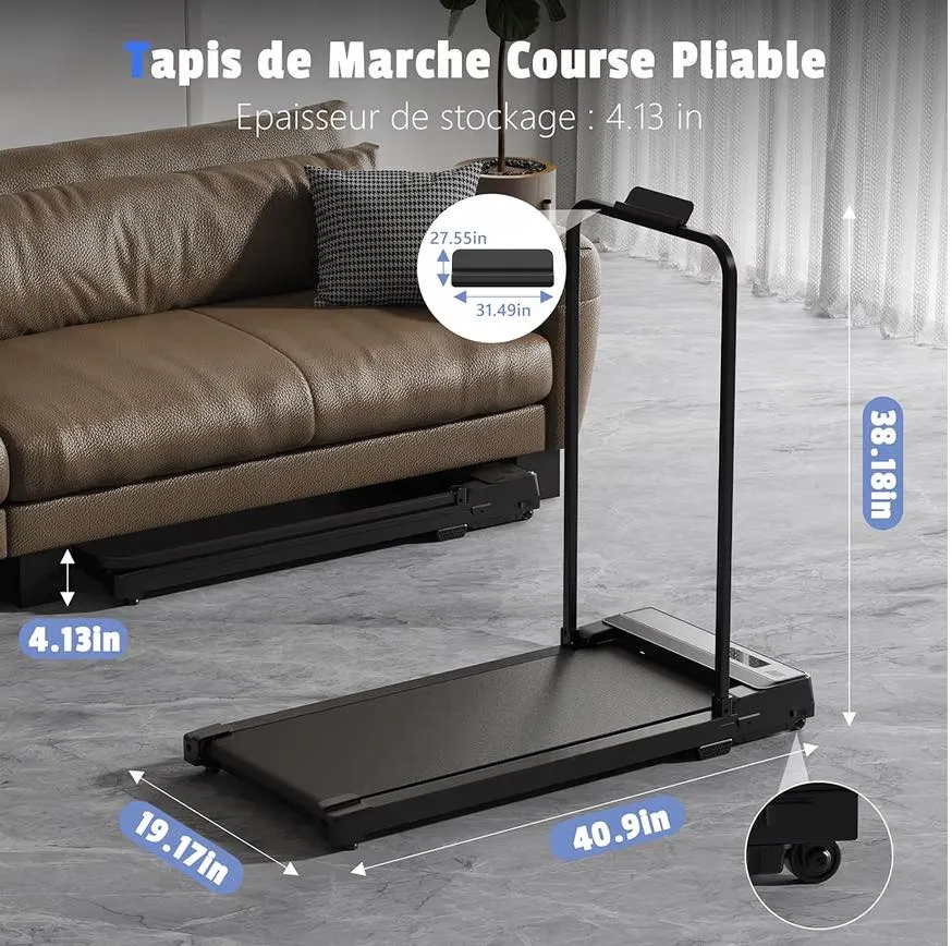 Cacheté!!! Tapis de Marche Électrique Pliable 4-en-1 Prix : 1400 dt
