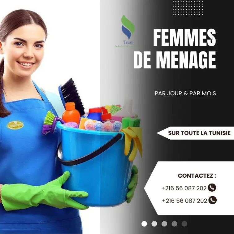 FEMME DE MENAGE PAR JOUR A LA SOUKRA