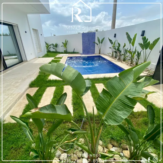 A #Vendre #Villa avec Piscine Quartier chic, résidentiel bien Sécurisé HAMMAMET