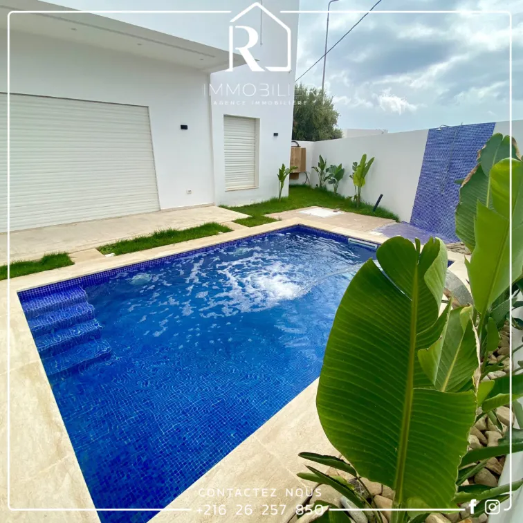 A #Vendre #Villa avec Piscine Quartier chic, résidentiel bien Sécurisé HAMMAMET