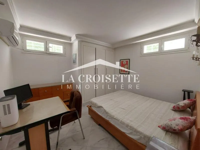 Rez-de-chaussée de villa S2 meublé à La Marsa mrcl0205