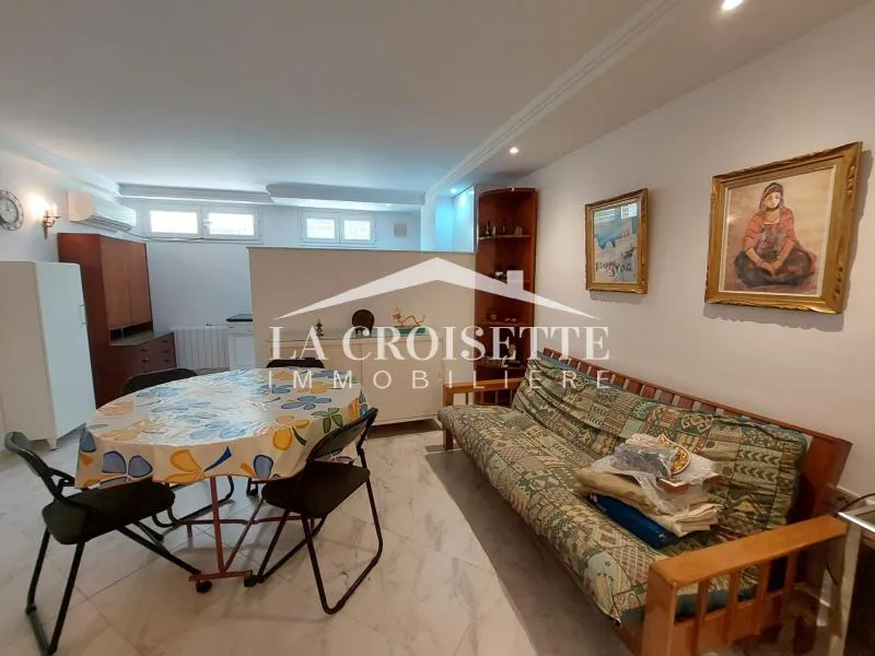 Rez-de-chaussée de villa S2 meublé à La Marsa mrcl0205