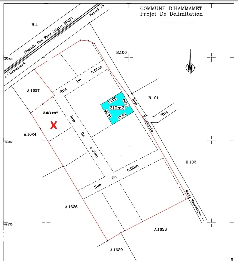 Terrain de 348 m² à la zone touristique Mrezga à vendre 51355351