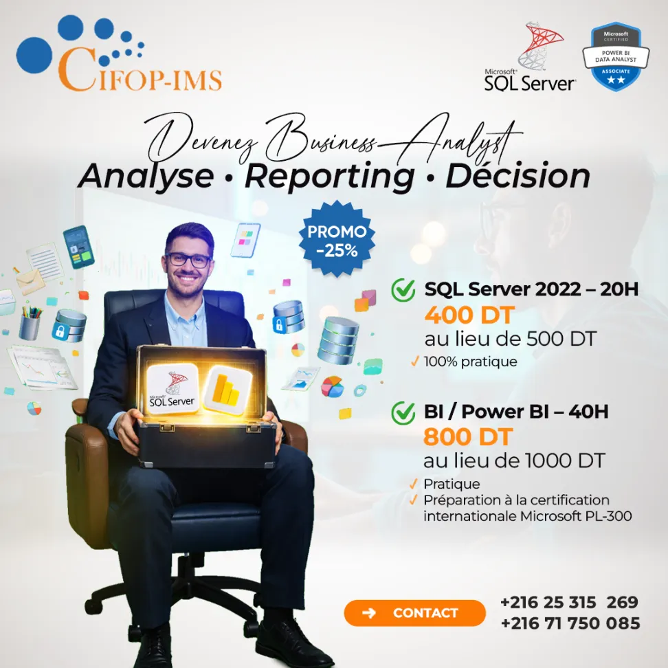 Formation en SQL et Busniess Intelligence Power BI PL-300