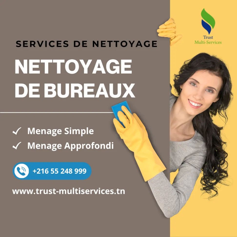 Femme de ménage par jour pour bureau à Bardo