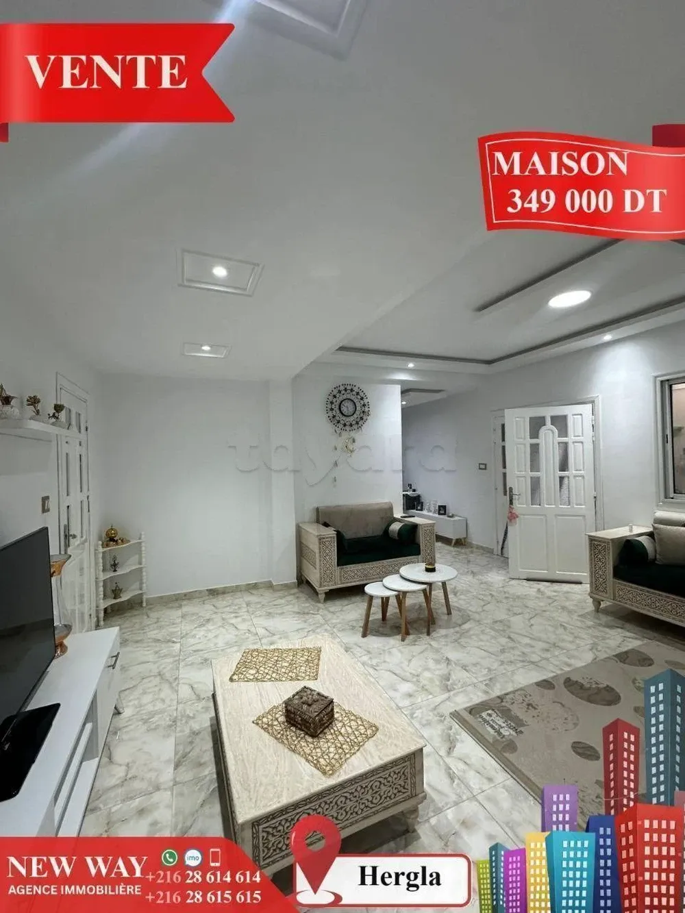 Maison à Hergla, Proche de toutes Commodités