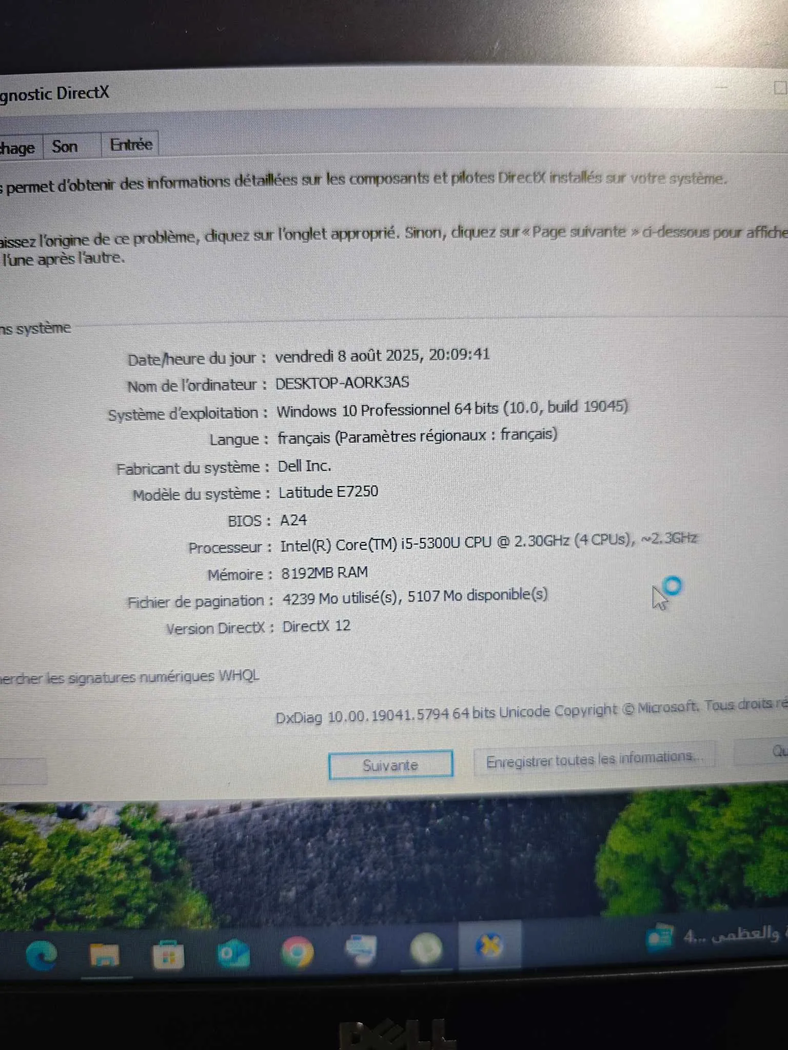 DELL LATITUDE e7250 - CHAMPION D'AUTONOMIE CONFIGURATION ! Processeur: Intel Core i5-5300U RAM: 8 Go