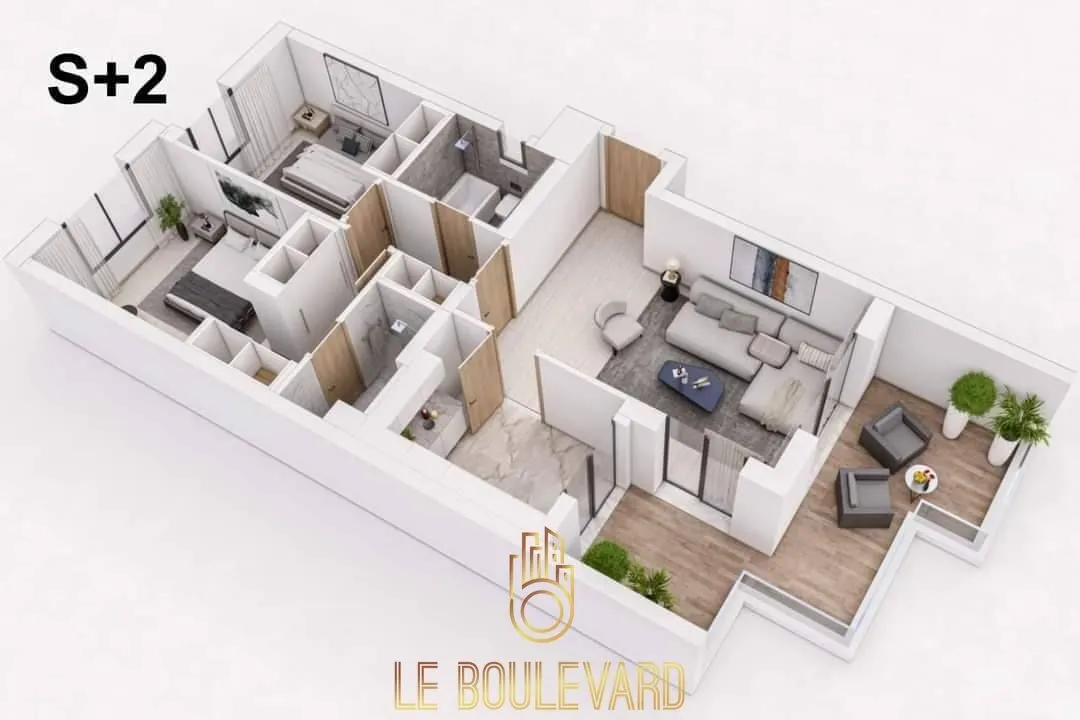 A vendre Appartement S+2 à La Soukra , Tunis