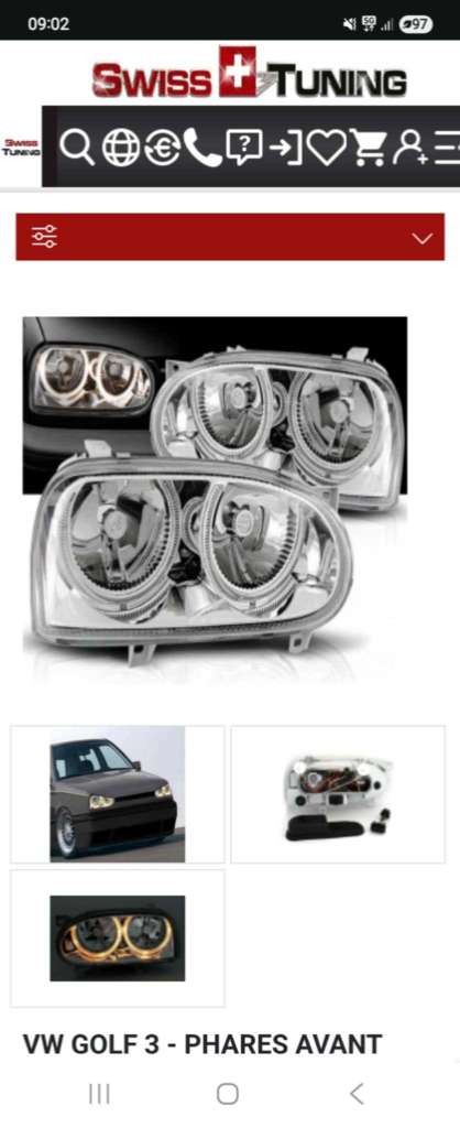 A vendre phare golf 3