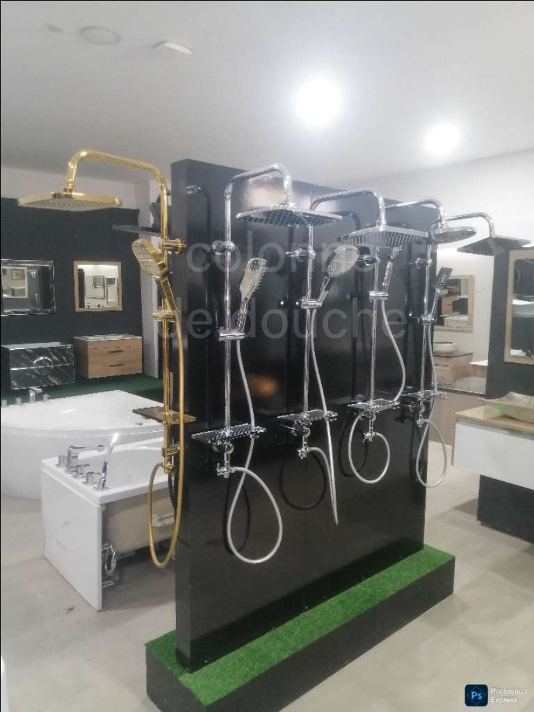 Vasque/robinet/meuble/portes int.ext/miroir Led/cabine et colonne de douche/cuvette/évier.... ext