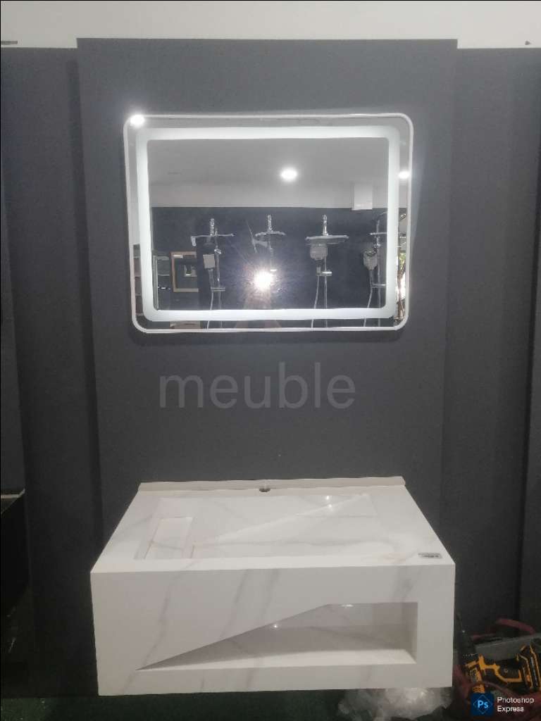 Vasque/robinet/meuble/portes int.ext/miroir Led/cabine et colonne de douche/cuvette/évier.... ext