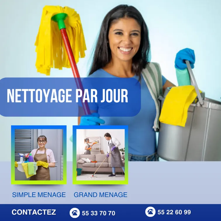 FEMMA DE MENAGE PAR JOUR A BORJ EL BACCOUCH 