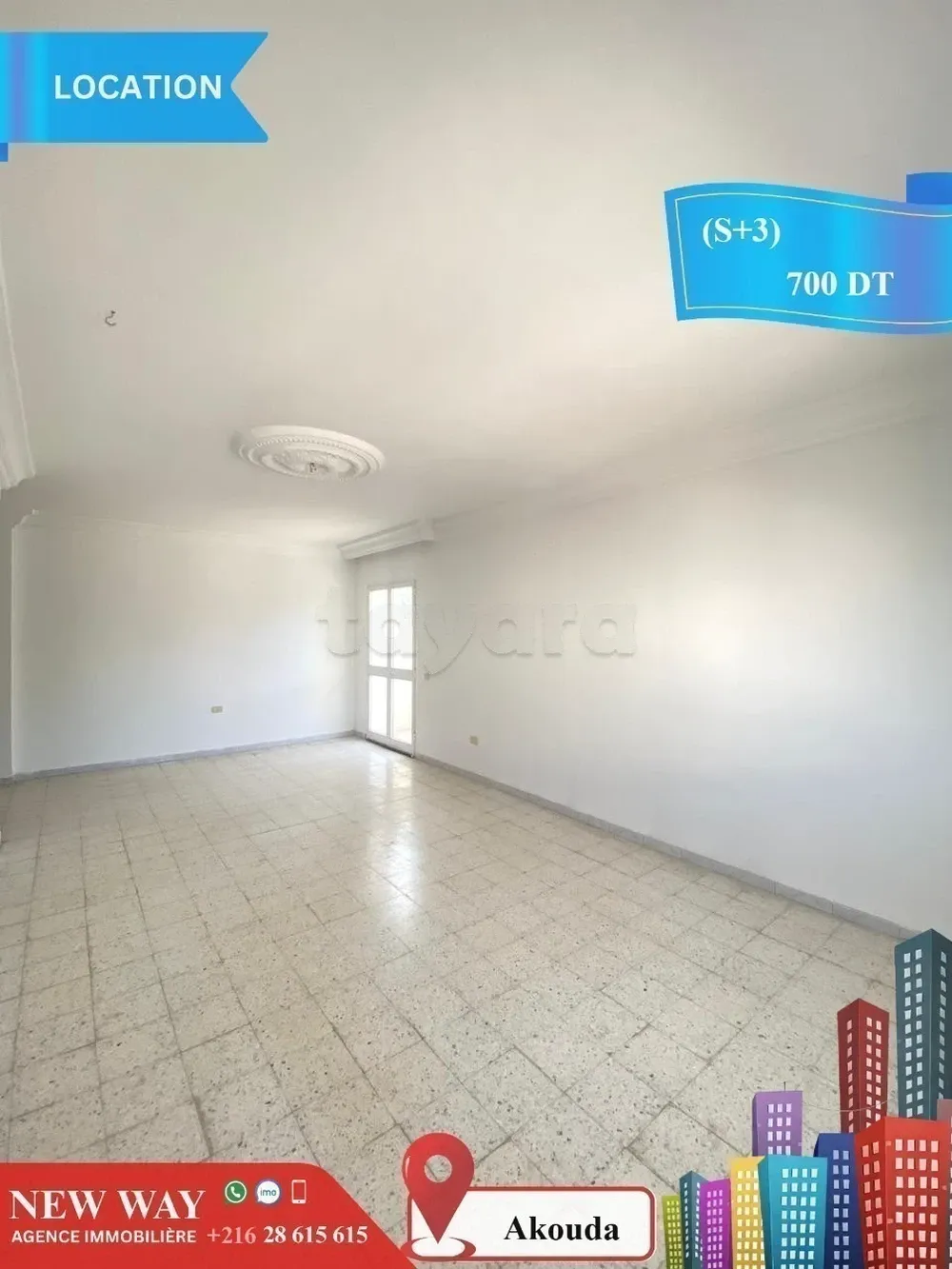 Etage de villa (S+3) à Akouda Proche de Toutes Commodités