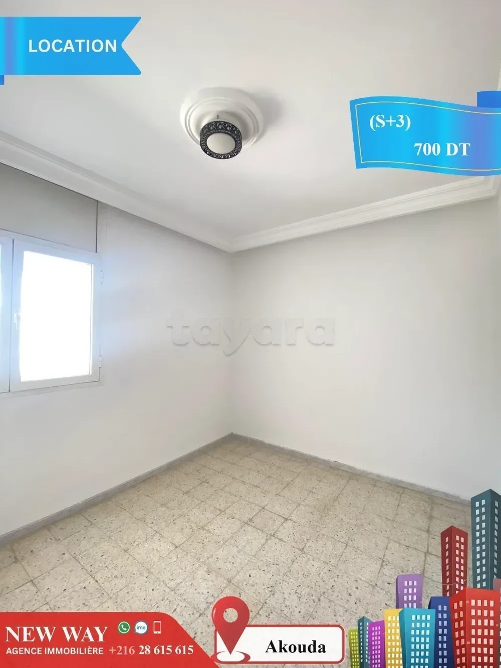 Etage de villa (S+3) à Akouda Proche de Toutes Commodités