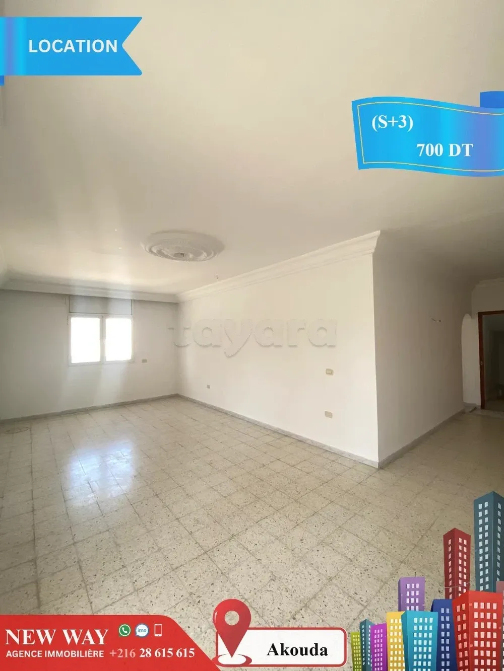 Etage de villa (S+3) à Akouda Proche de Toutes Commodités
