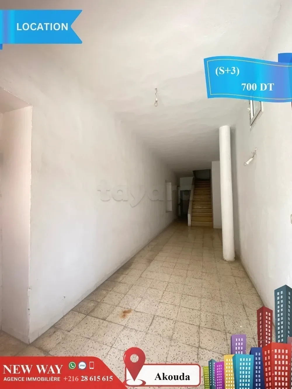 Etage de villa (S+3) à Akouda Proche de Toutes Commodités
