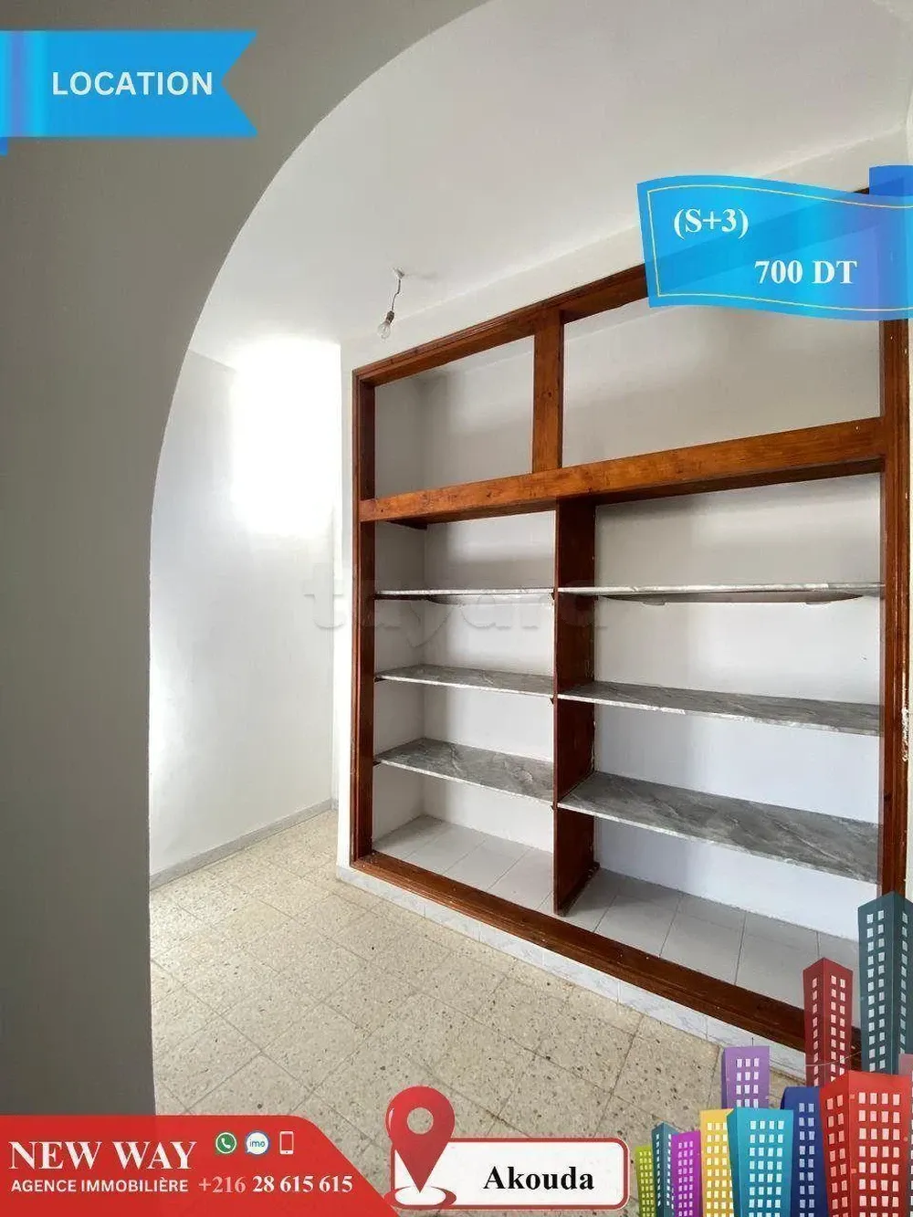 Etage de villa (S+3) à Akouda Proche de Toutes Commodités