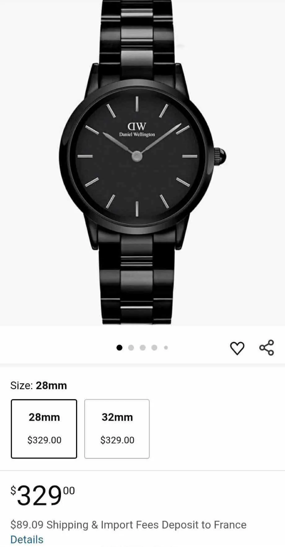 Montre neuve Daniel Wellington (femme)