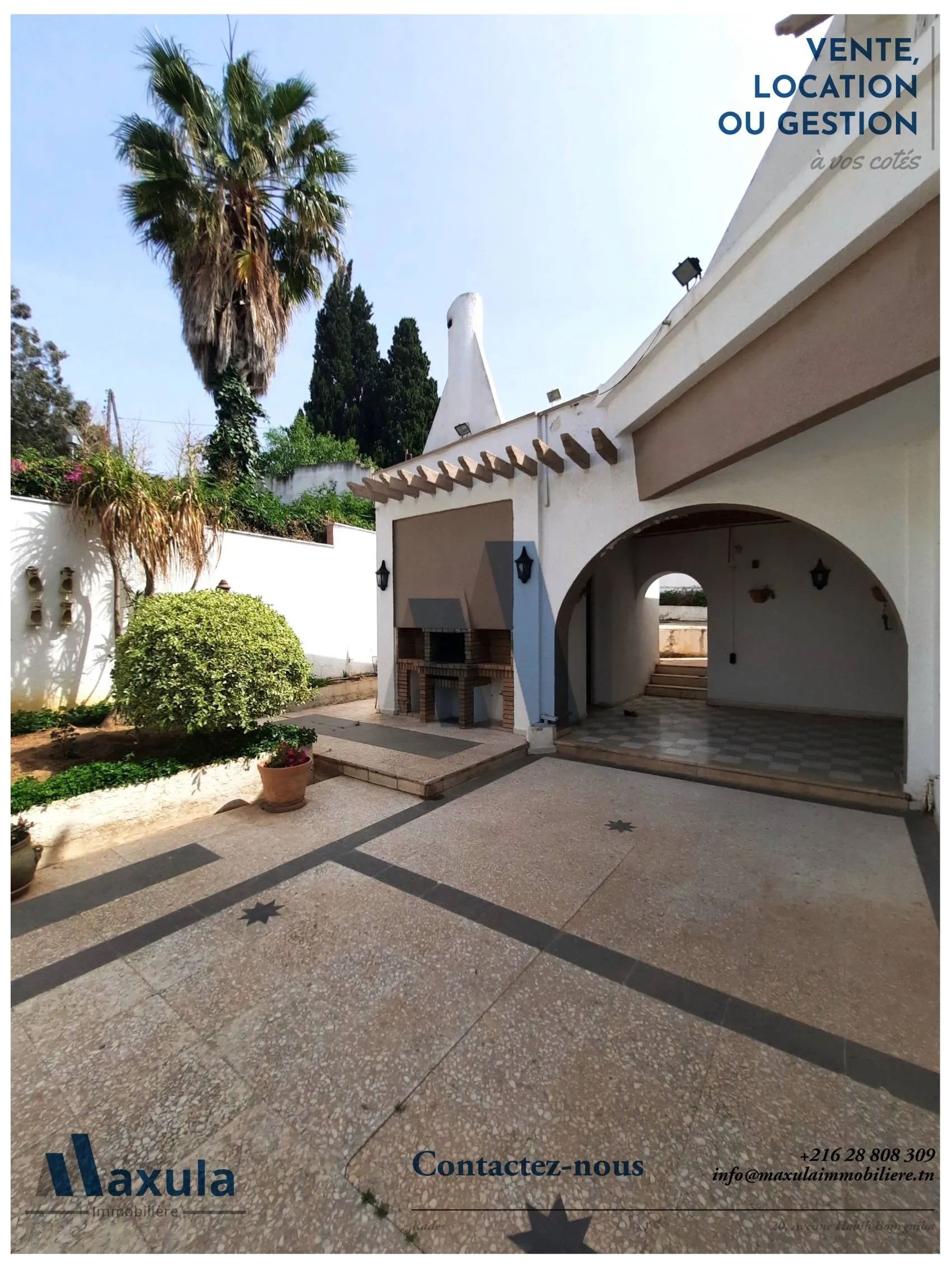 À VENDRE EXCEPTIONNELLE VILLA SUR LES HAUTEUR DE RADES MONGIL