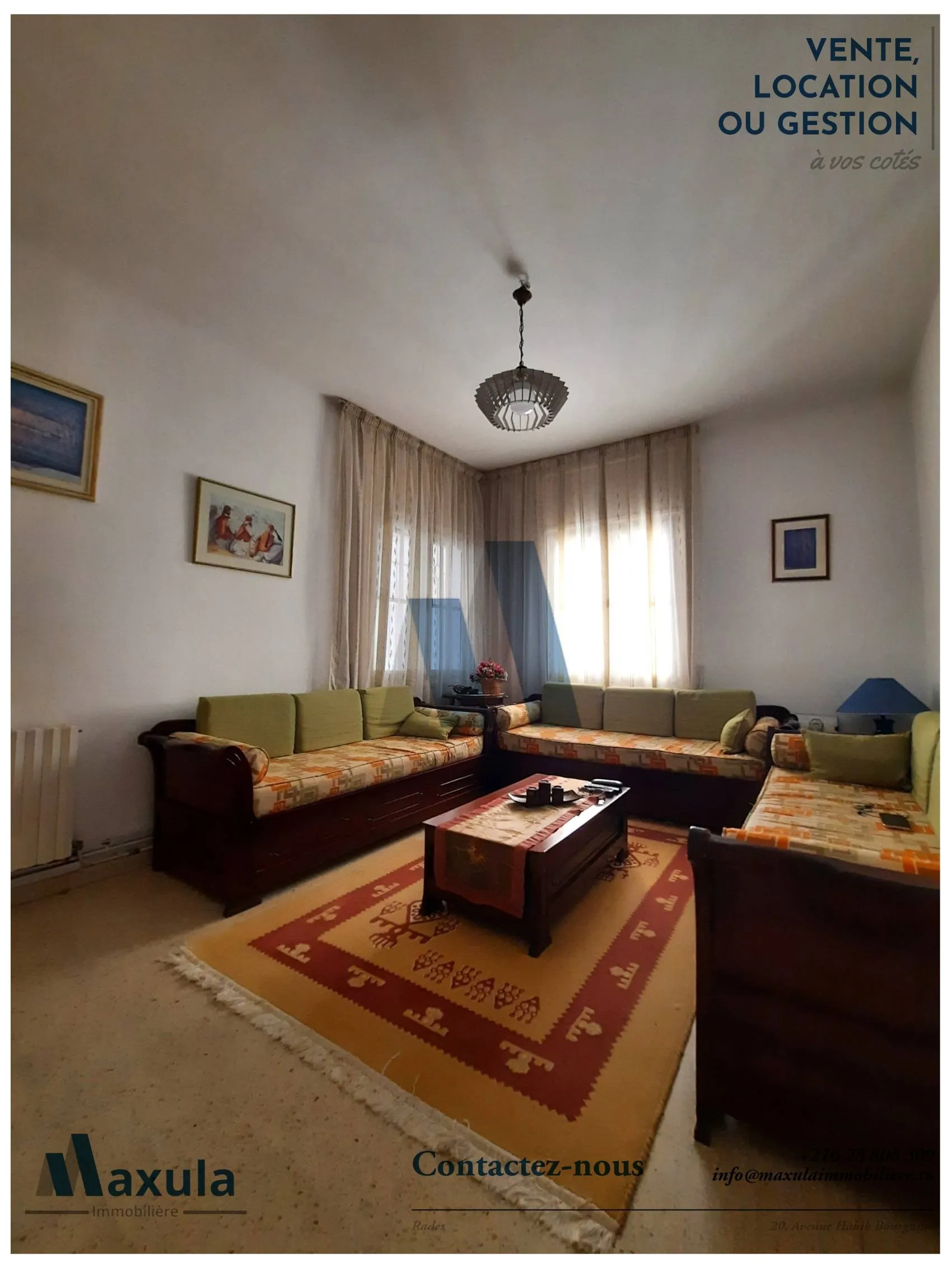 À VENDRE EXCEPTIONNELLE VILLA SUR LES HAUTEUR DE RADES MONGIL