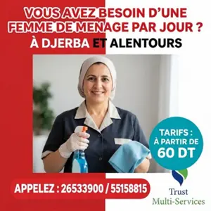 femme de ménage a Djerba et alentours 