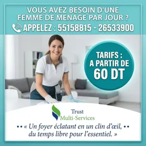 FEMME DE MENAGE PAR JOUR A LA MARSA