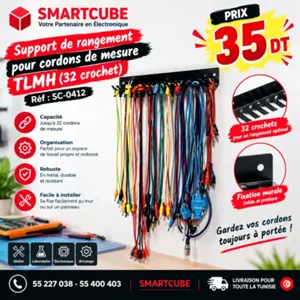 Support de rangement pour cordons de mesure TLMH – 32 crochets
