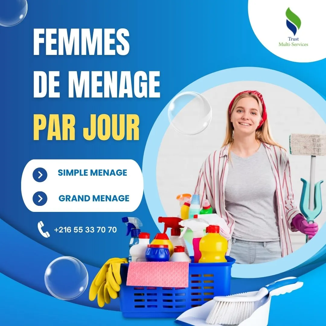 FEMME DE MENAGE PAR JOUR A GAMMARTH