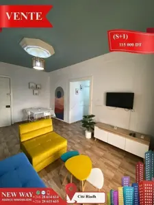 (S+1) à Cité Riadh 5 avec Meubles