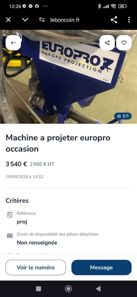 Machine à projection