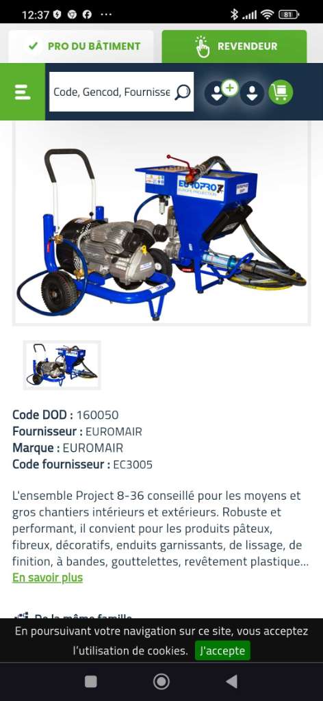 Machine à projection