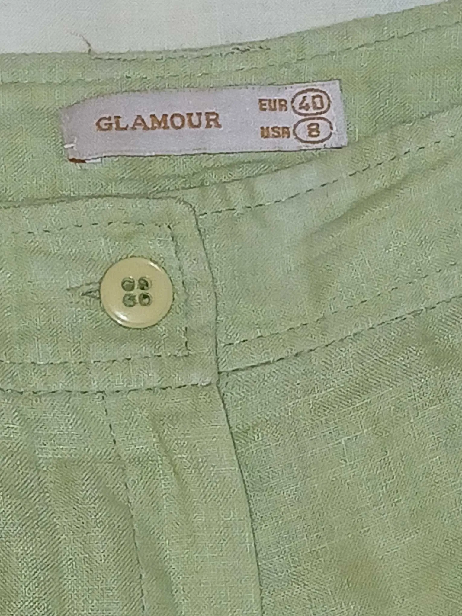 Pantalon en lin vert pistache