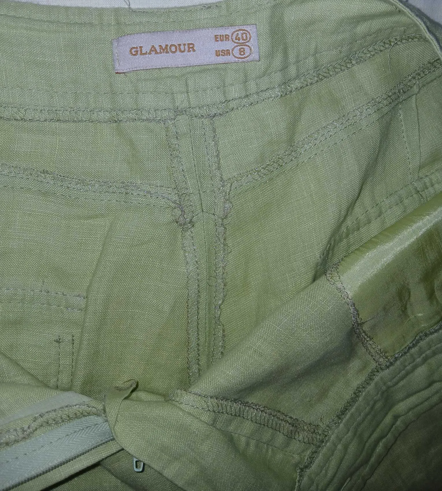 Pantalon en lin vert pistache
