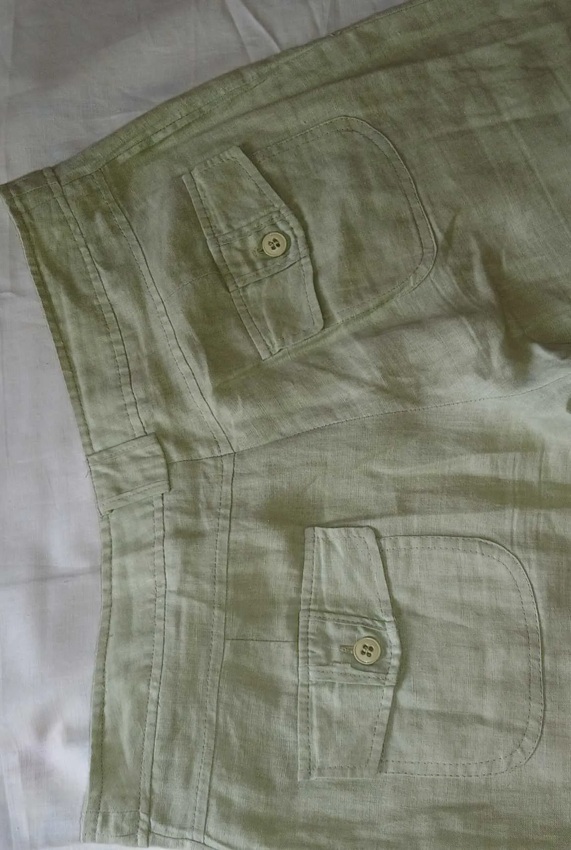 Pantalon en lin vert pistache