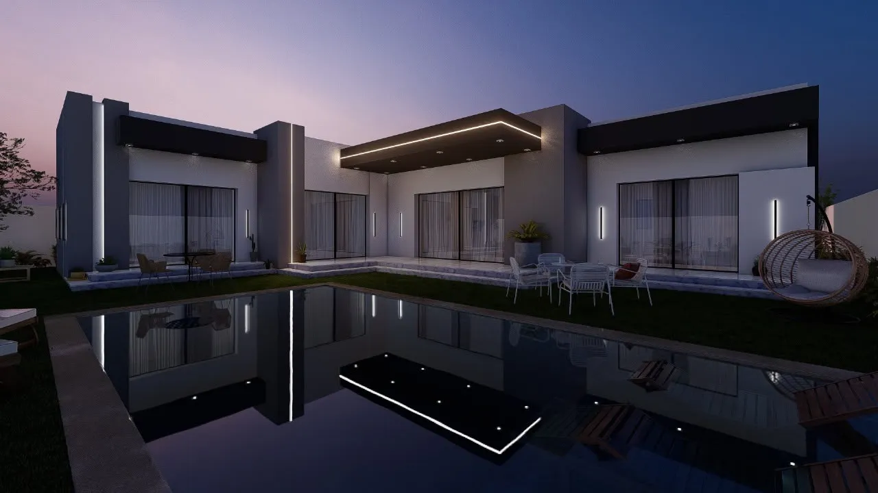 une charmante villa plein pieds avec piscine