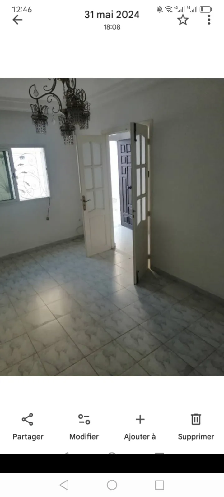 un appartement s+2 au rdc a louer situé a Bardo Rue Bayrouth